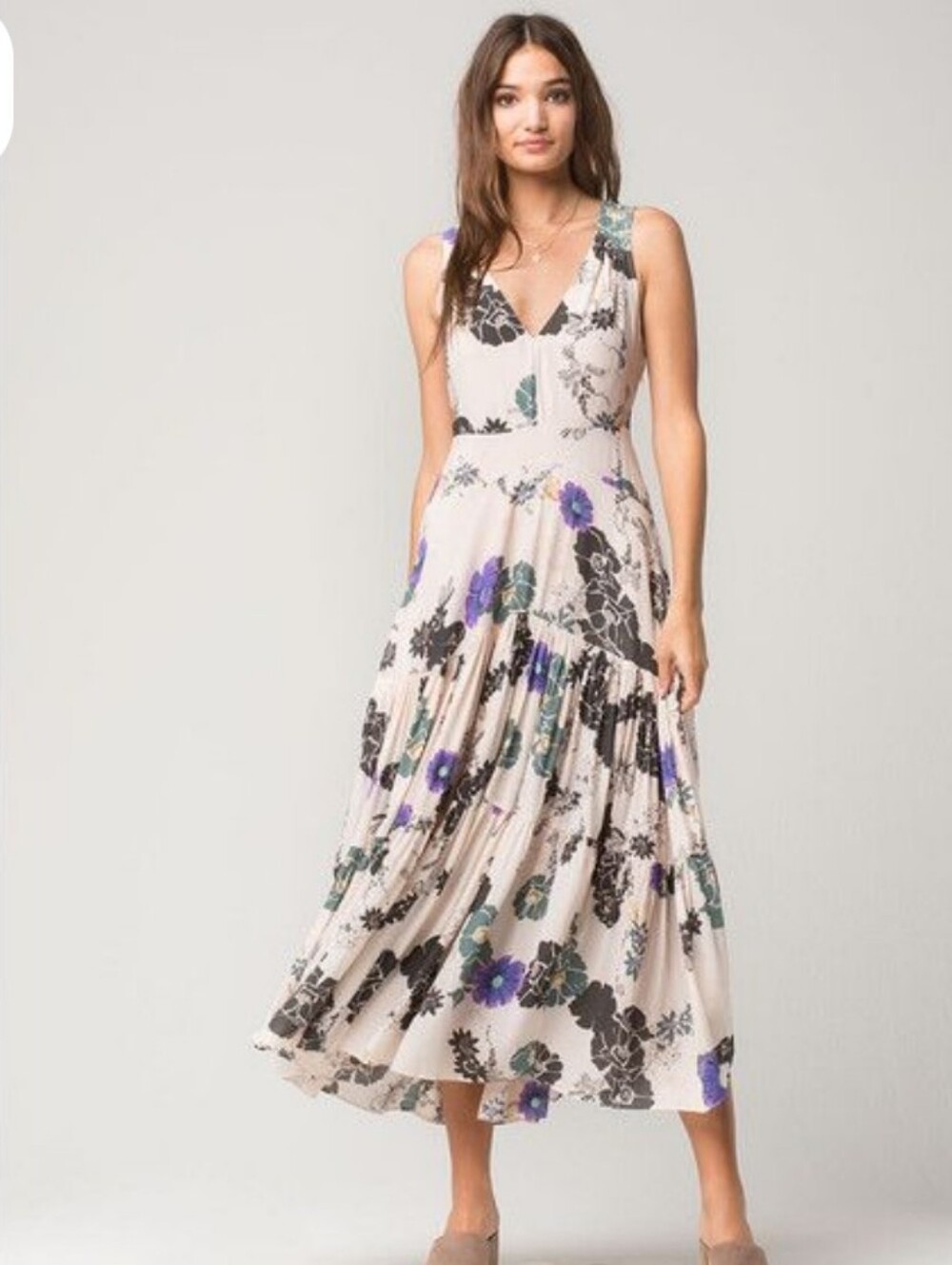 FREE PEOPLE sure Thing Midi Dress